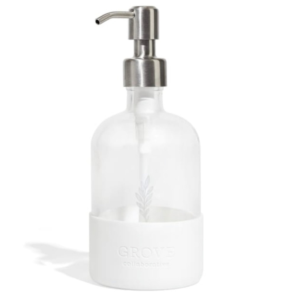 GroveCo. Reusable Hand Soap Dispenser + Silicone Sleeve